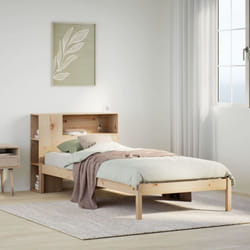 Lit Bibliothèque Sans Matelas 75x190 Cm Bois De Pin Massif Vidaxl