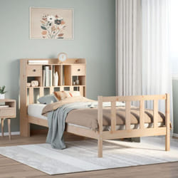 Lit Bibliothèque Sans Matelas 75x190 Cm Bois De Pin Massif Vidaxl