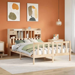Lit Bibliothèque Sans Matelas 140x200 Cm Bois Massif De Pin Vidaxl