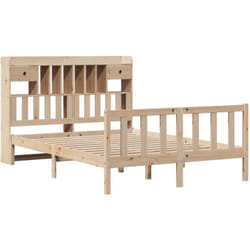 Lit bibliothèque sans matelas 160x200 cm bois massif de pin vidaXL