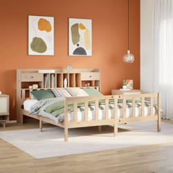 Lit Bibliothèque Sans Matelas 180x200 Cm Bois Massif De Pin Vidaxl