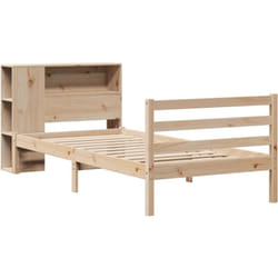 Lit bibliothèque sans matelas 75x190 cm bois de pin massif Vidaxl