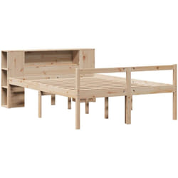 Lit bibliothèque sans matelas 140x200 cm bois massif de pin Vidaxl