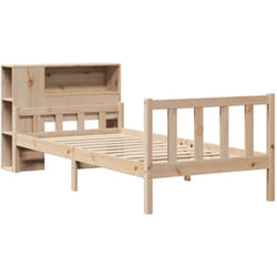 Lit bibliothèque sans matelas 90x190 cm bois de pin massif Vidaxl