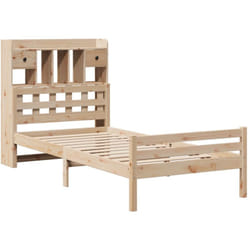Lit bibliothèque sans matelas 90x200 cm bois de pin massif Vidaxl