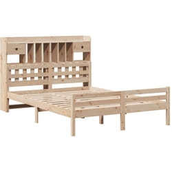 Vidaxl - Lit bibliothèque sans matelas 160x200 cm bois massif de pin