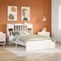 vidaXL Lit bibliothèque sans matelas blanc 140x190 cm bois pin massif 3322412