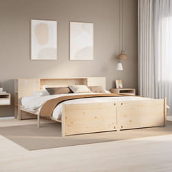 Vidaxl - Lit bibliothèque sans matelas 180x200 cm bois massif de pin