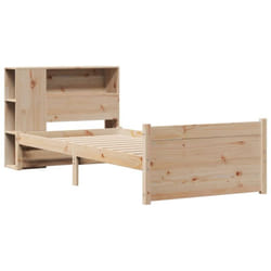 Lit bibliothèque sans matelas 75x190 cm bois de pin massif Vidaxl