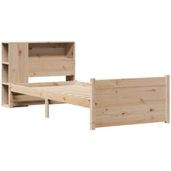 Lit bibliothèque sans matelas 90x200 cm bois de pin massif Vidaxl