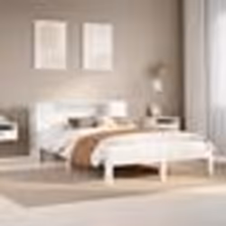 vidaXL Lit bibliothèque sans matelas blanc 140x190 cm bois pin massif 3322512