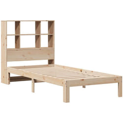 Lit bibliothèque sans matelas 90x190 cm bois de pin massif Vidaxl