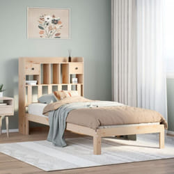 Lit Bibliothèque Sans Matelas 100x200 Cm Bois Massif De Pin Vidaxl