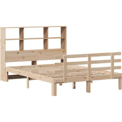 Lit bibliothèque sans matelas 120x190 cm bois de pin massif Vidaxl