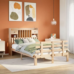 Lit Bibliothèque Sans Matelas 135x190 Cm Bois De Pin Massif Vidaxl