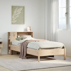 Lit Bibliothèque Sans Matelas 75x190 Cm Bois De Pin Massif Vidaxl