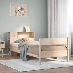 Lit Bibliothèque Sans Matelas 75x190 Cm Bois De Pin Massif Vidaxl