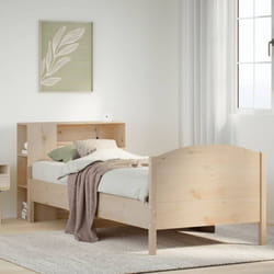Lit Bibliothèque Sans Matelas 75x190 Cm Bois De Pin Massif Vidaxl