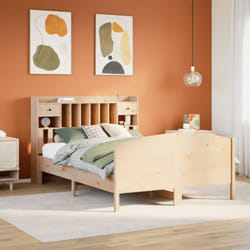 Lit Bibliothèque Sans Matelas 140x200 Cm Bois Massif De Pin Vidaxl