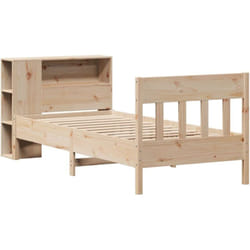 Vidaxl - Lit bibliothèque sans matelas 90x190 cm bois de pin massif