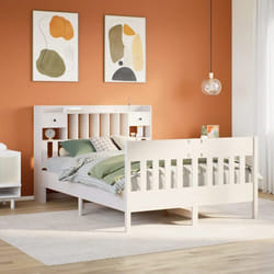 Vidaxl - Cadre De Lit Sans Matelas Blanc 140x200 Cm Bois De Pin Massif