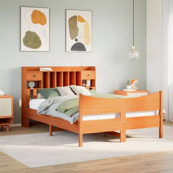 Vidaxl - Cadre De Lit Sans Matelas Cire Marron 160x200cm Bois Pin Massif