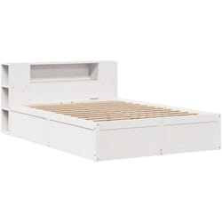 Cadre de lit sans matelas blanc 120x200 cm bois de pin massif vidaXL