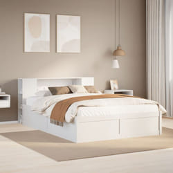 Vidaxl - Cadre de lit sans matelas blanc 120x190 cm bois de pin massif