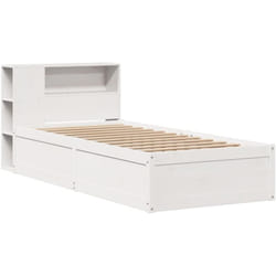 Vidaxl - Cadre de lit sans matelas blanc 90x190 cm bois de pin massif