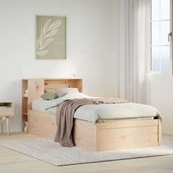 Cadre De Lit Sans Matelas 75x190 Cm Bois De Pin Massif Vidaxl