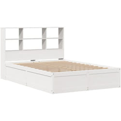 Vidaxl - Cadre de lit sans matelas blanc 120x200 cm bois de pin massif