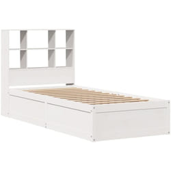 Cadre de lit sans matelas blanc 90x200 cm bois de pin massif Vidaxl