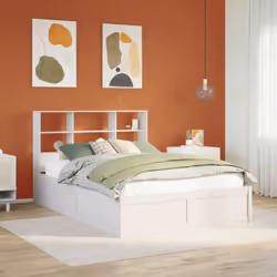 Profitez d'une bonne nuit de sommeil dans ce cadre de lit en bois ! Il sera un supplément pratique et décoratif à votre intér ...