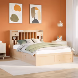 Profitez d'une bonne nuit de sommeil dans ce cadre de lit en bois ! Il sera un supplément pratique et décoratif à votre intér ...