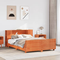 Vidaxl - Cadre De Lit Sans Matelas Cire Marron 140x200cm Bois Pin Massif