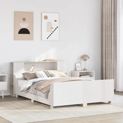 Vidaxl - Cadre De Lit Sans Matelas Blanc 140x190 Cm Bois De Pin Massif