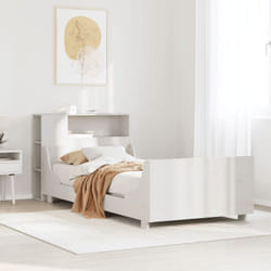 Cadre De Lit Sans Matelas Blanc 75x190 Cm Bois De Pin Massif Vidaxl