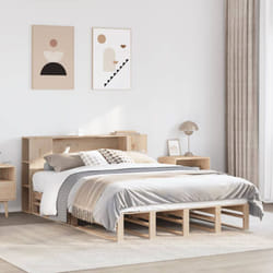 Vidaxl - Lit bibliothèque sans matelas 120x190 cm bois massif