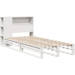 Vidaxl - Lit bibliothèque sans matelas blanc 90x190 cm bois massif