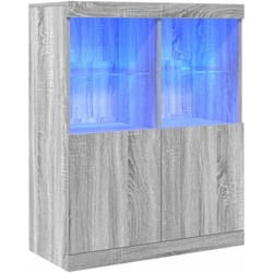 Buffet sonoma gris 81x37x100 cm bois d'ingénierie Vidaxl