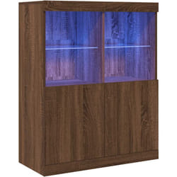Buffet chêne marron 81x37x100 cm bois d'ingénierie Vidaxl