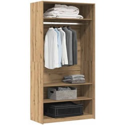 Garde-robe chêne artisanal 100x50x200 cm bois d'ingénierie - Vidaxl