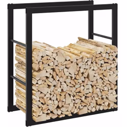 Gardez votre bois de chauffage bien organisé et facilement accessible avec ce support à bois de chauffage robuste, c'est la s ...