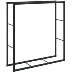 Portant de bois de chauffage noir 110x30x116 cm acier Vidaxl