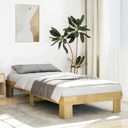 Cadre de lit sans matelas 90x200 cm bois massif de chêne Vidaxl