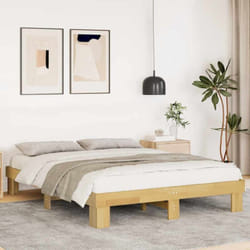 Vidaxl - Cadre de lit sans matelas 140x190 cm bois massif de chêne