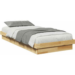 Vidaxl - Cadre de lit sans matelas 90x200 cm bois massif de chêne