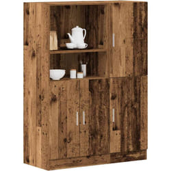 Vidaxl - Ensemble D'Armoires De Cuisine 2 Pcs Vieux Bois
