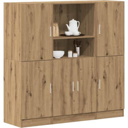 vidaXL Ensemble d'armoires de cuisine 3 pcs chêne artisanal