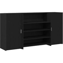 Bureau de réception chêne noir 200x50x103,5cm bois d'ingénierie vidaXL